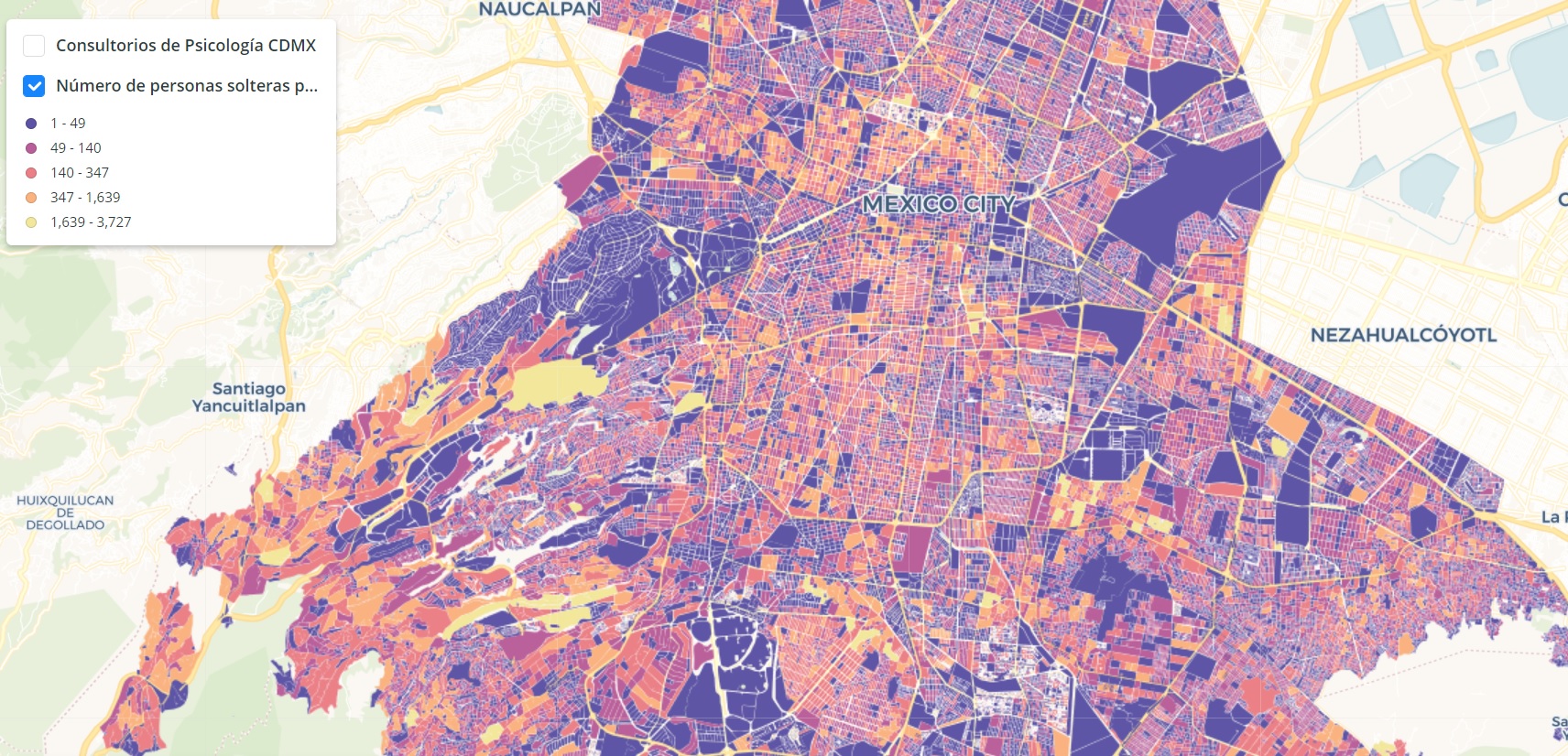 ¡Forever alone! Publican mapa de solter@s en la CDMX