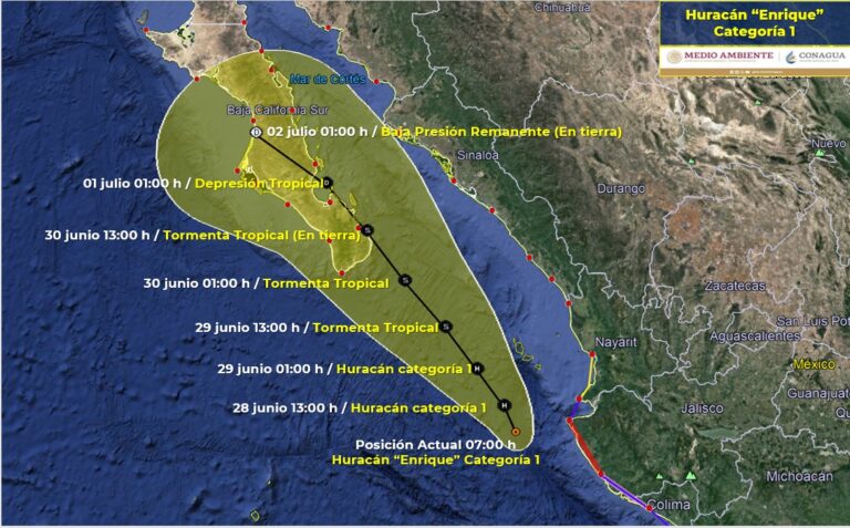 “Enrique” deja muertos e inundaciones en su recorrido por el Pacífico mexicano