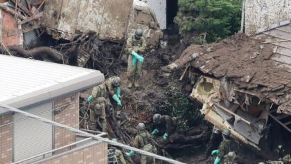 Sin esperanza en Atami, Japón, para encontrar sobrevivientes