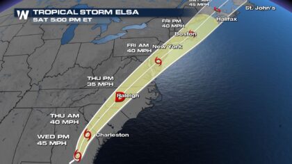 La tormenta tropical Elsa deja un muerto y 10 heridos en Estados Unidos