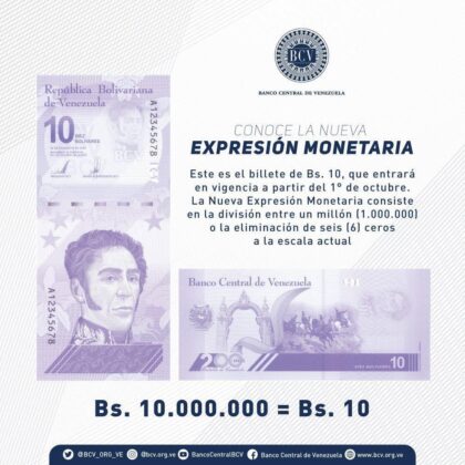 Hasta “seis ceros” le quitará Venezuela a su moneda nacional