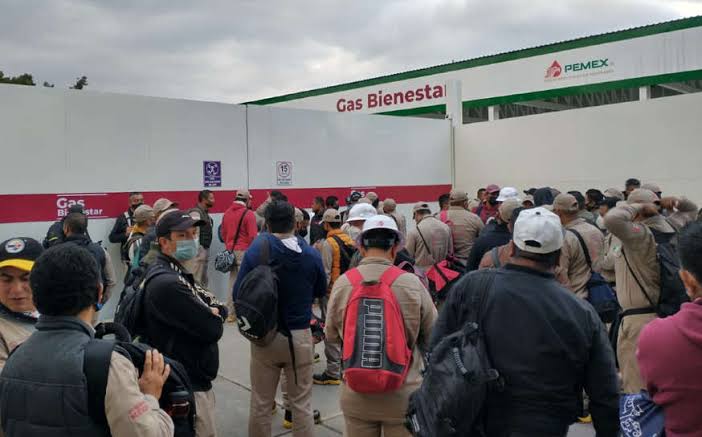 Gobierno acusa boicot en manifestación de empleados de Gas Bienestar