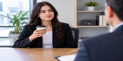 ¿Llegar con un café a una entrevista de trabajo es una buena idea o un error?